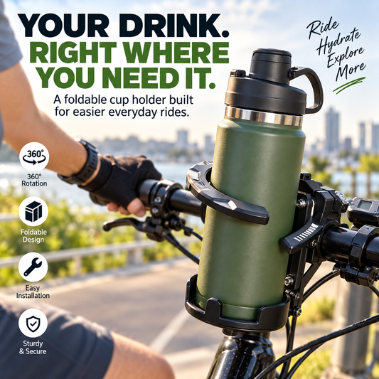 π΄ Foldable 360Β° Rotating Bike Cup Holder β Adjustable Space-Saving Drink Mount