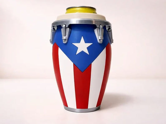 Conga-Style Can Holder: Celebrate Caribbean Pride Sip by Sip
