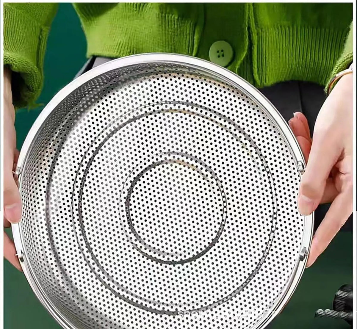 🥘Food‑Grade Stainless Steel Steamer Basket with Support Rack
