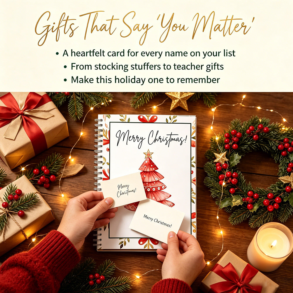 🎁 DIY Christmas Gift Card Book – Personalized Spiral Bound Card Holder for Family & Friends ✨