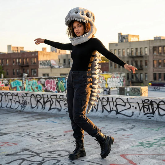 🦕 3D Dinosaur Costume – Soft & Wearable