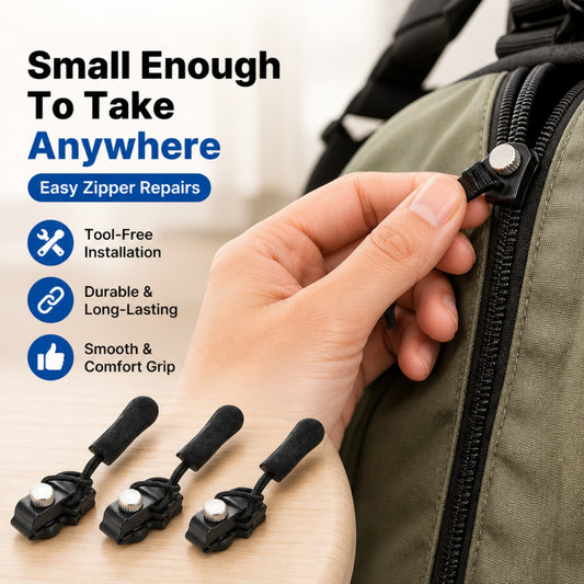 Zipper Slider 5Pcs 🧰 | Instant No-Sew Zipper Repair Replacement