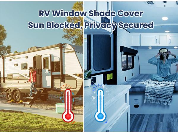 🚐 RV Blackout Window Shade – Insulated Privacy Cover