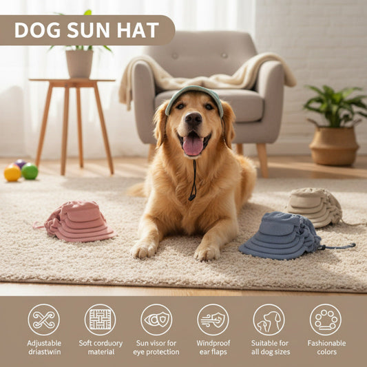 UV-Blocking Pet Baseball Hat – Stylish Sun Protection for Dogs