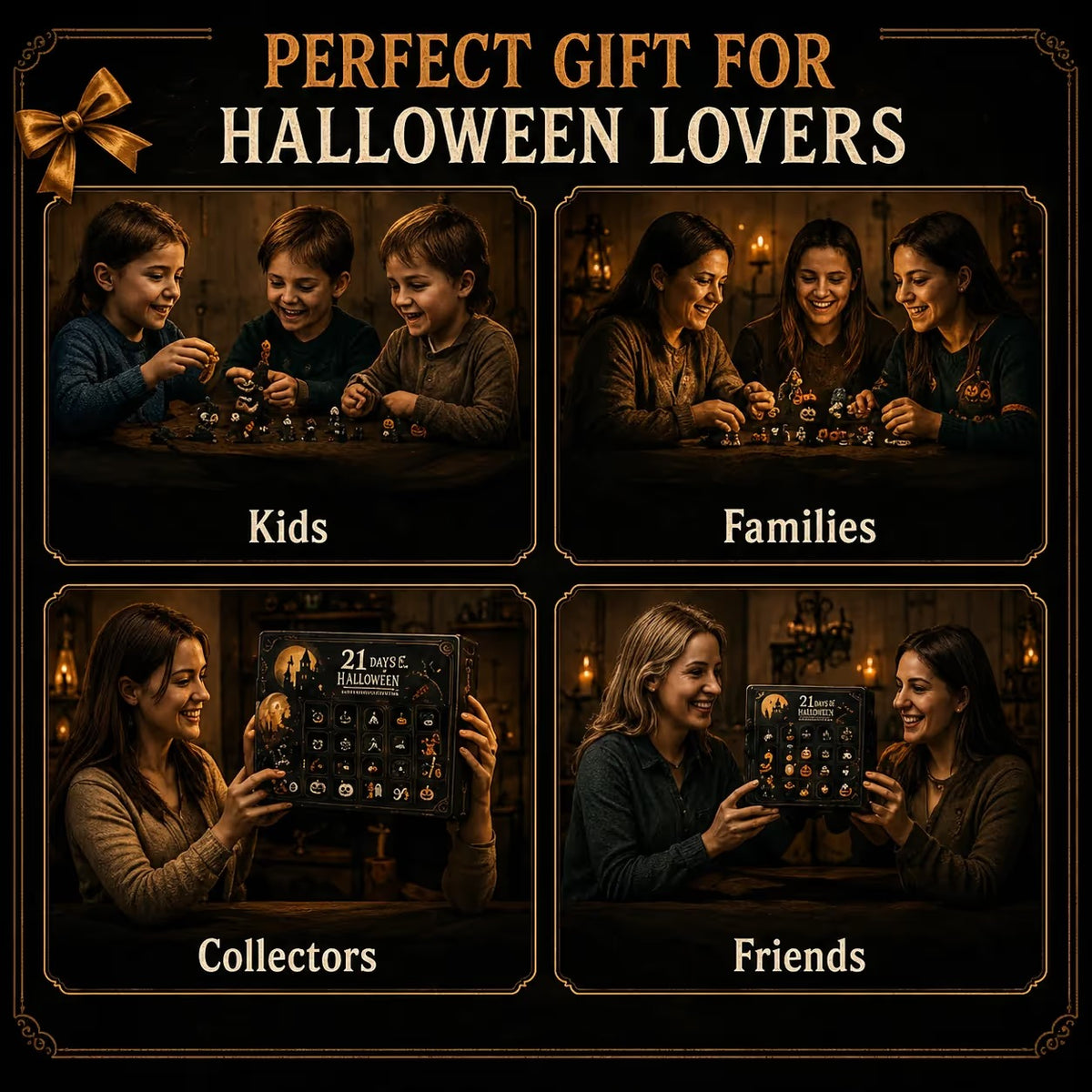 🎉🎃 Nights of Fright Halloween Countdown Box | Unique Mini Figurines, Hanging Charms & Spooky Collectibles 👻✨