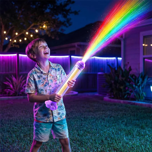 🌈Glowing Rainbow LED Water Blaster- Summer Fun That Pops Like Magic! ✨