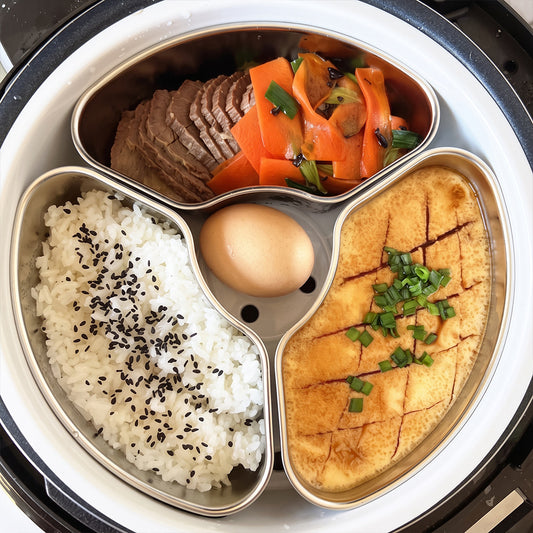 π² 3-Piece Stainless Steel Steamer Set with Lid