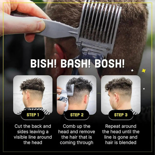 ✂️ 4-Piece Self Haircut Fade Guide Kit – Clean Cuts Made Easy