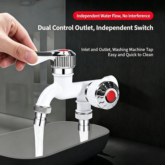 π° Dual-Outlet Washing Machine Faucet β 1-In-2-Out Water Splitter