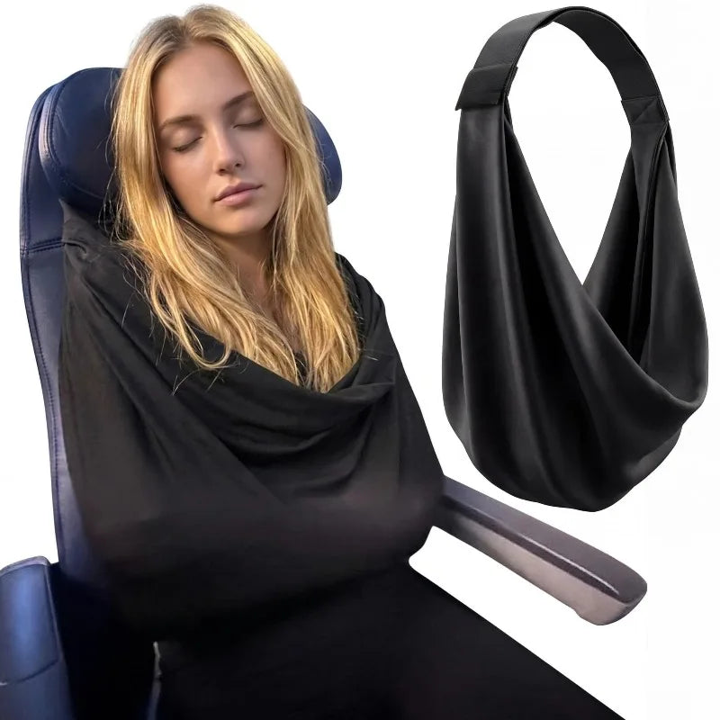 ✈️ 3‑in‑1 Airplane Travel Sleep Support, Head Arm Rest with Eye Mask