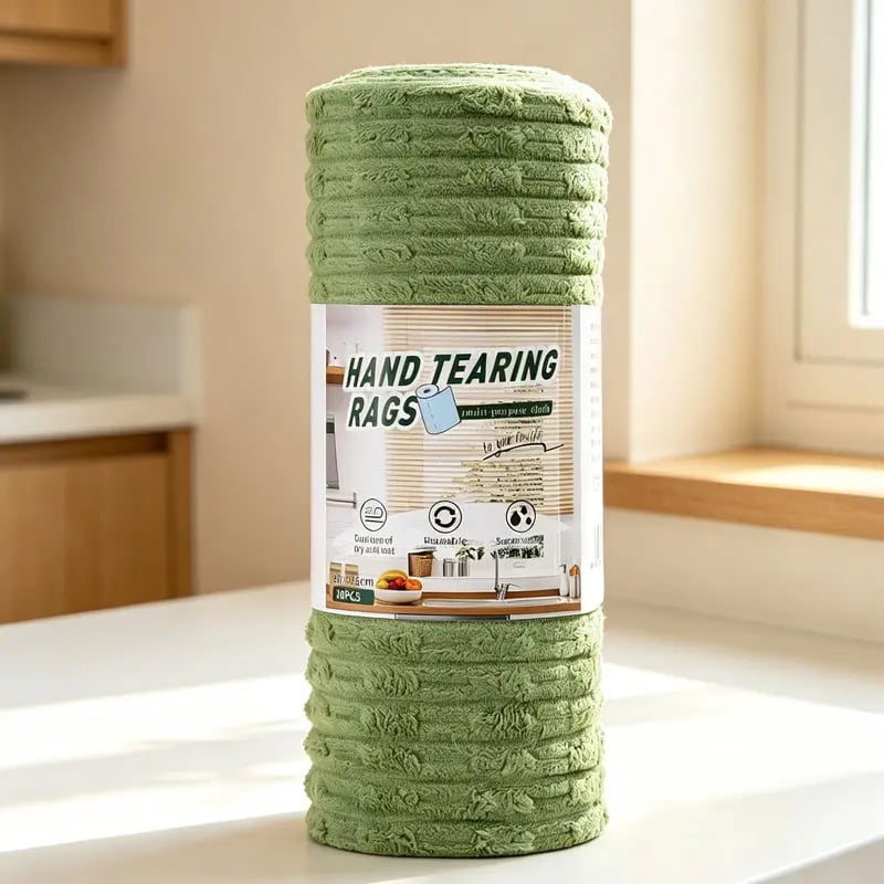 🧽Tearable Reusable Cleaning Cloth Roll – Washable Absorbent Towels for Kitchen & Home