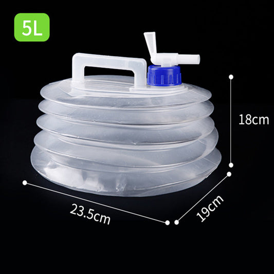 Space-Saving Foldable Water Vessel with Dispensing Spigot