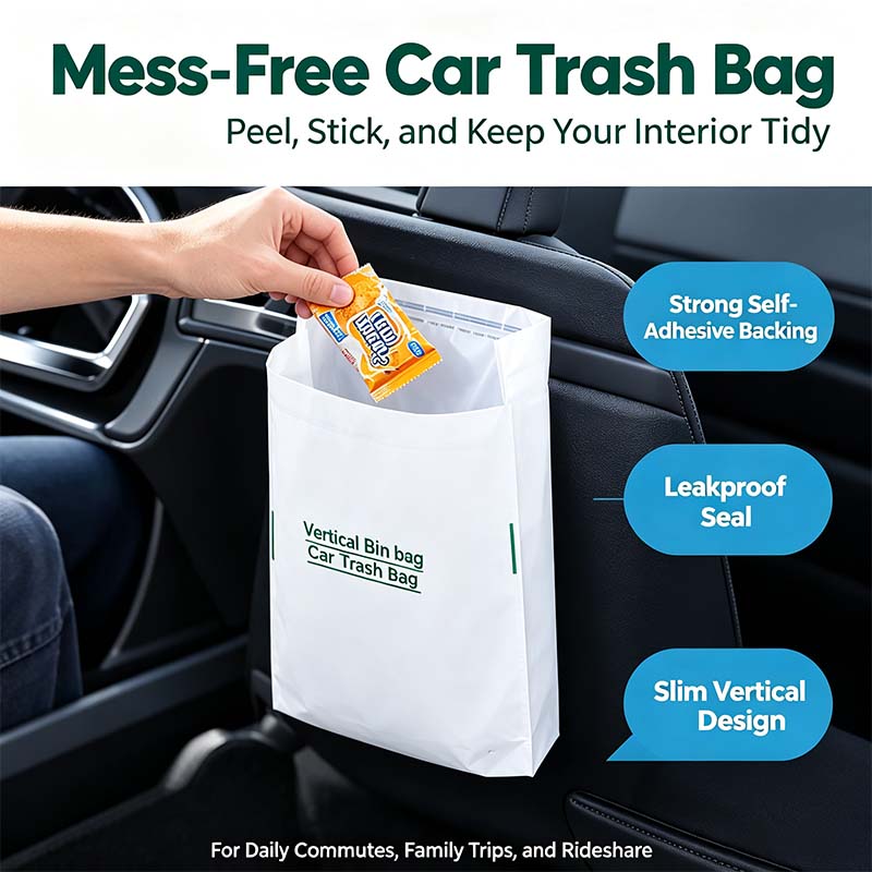 π 20-Pack Car Trash Bags β Self-Adhesive Disposable Waste Bags ποΈ