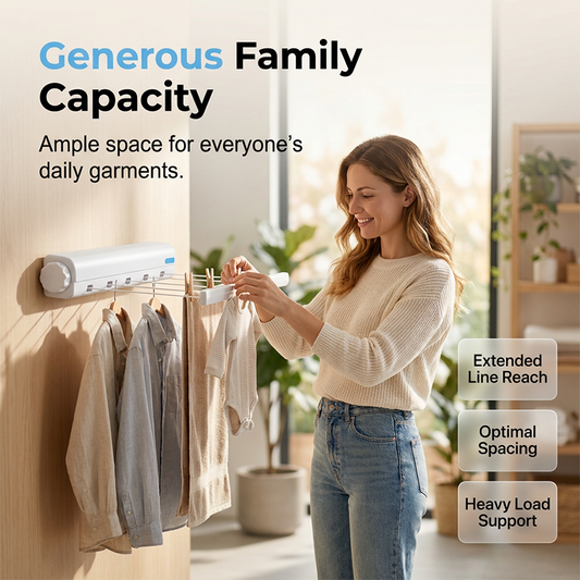Retractable Multi-Line Clothesline Dryer
