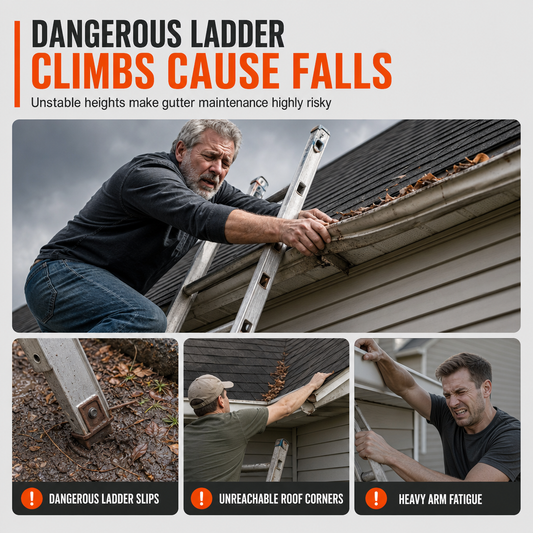 π Ground-Level Gutter Cleaning Tool | Adjustable
