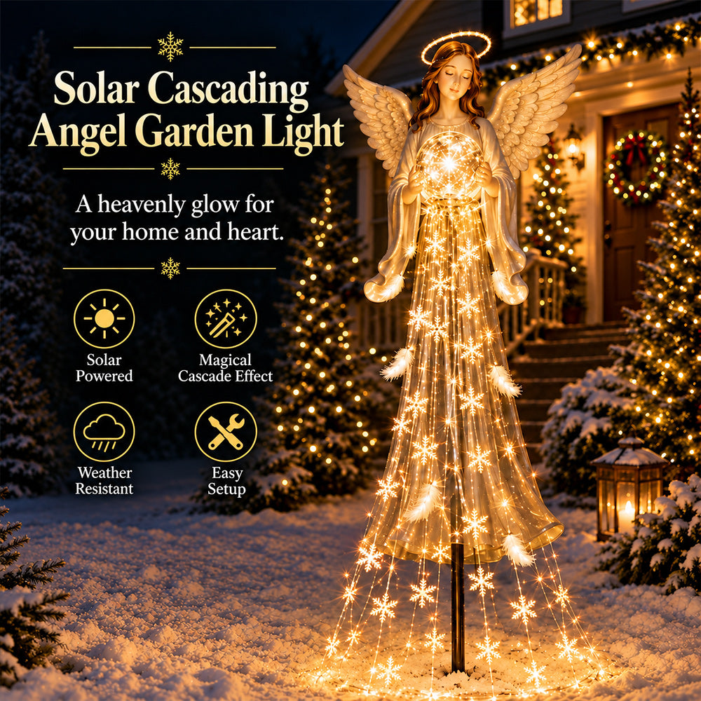 👼✨ Solar Angel Memorial Garden Light – Peaceful Glow for Outdoor Spaces 🌙🌸