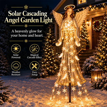 👼✨ Solar Angel Memorial Garden Light – Peaceful Glow for Outdoor Spaces 🌙🌸