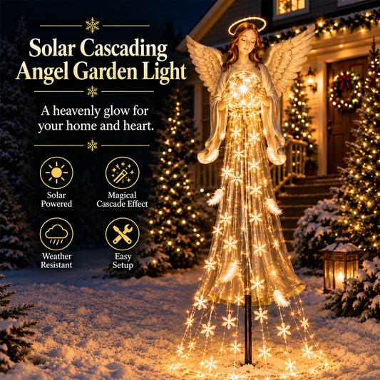 👼✨ Solar Angel Memorial Garden Light – Peaceful Glow for Outdoor Spaces 🌙🌸