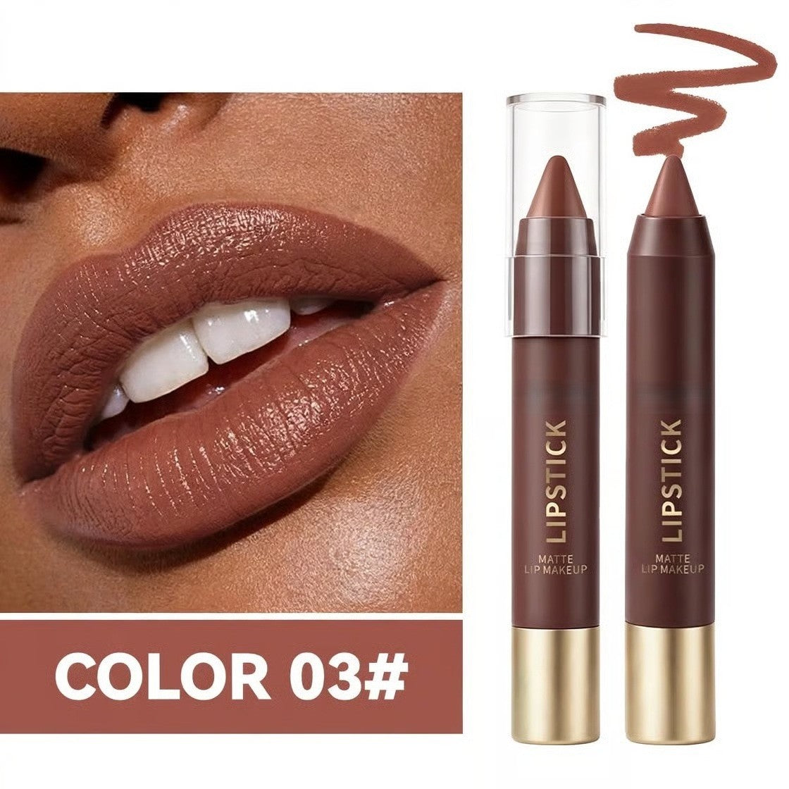 6pcs/set Long-lasting Matte Brown Lipstick 💄