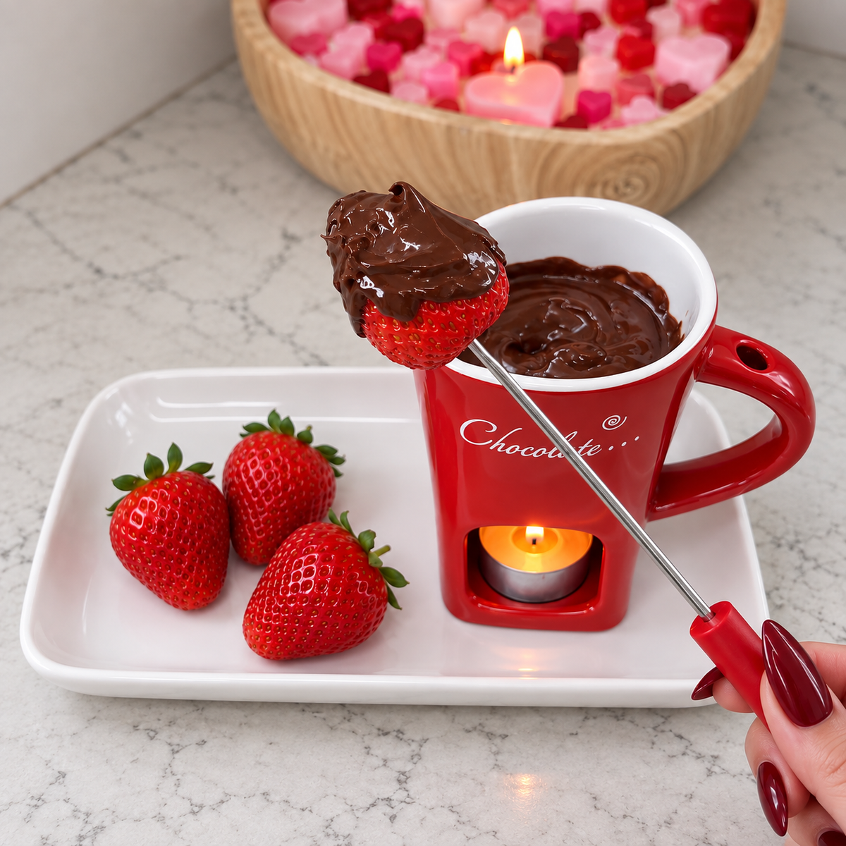 Melting Mug🍫 | Ceramic Tea-Light Heated Cup for Melting Chocolate & Cheese