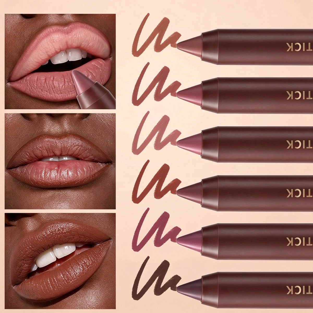 6pcs/set Long-lasting Matte Brown Lipstick 💄