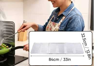 🍳🛡️ Kitchen Oil Splatter Guard – Foldable Aluminum Foil Stove Shield, Heat-Resistant & Easy to Clean