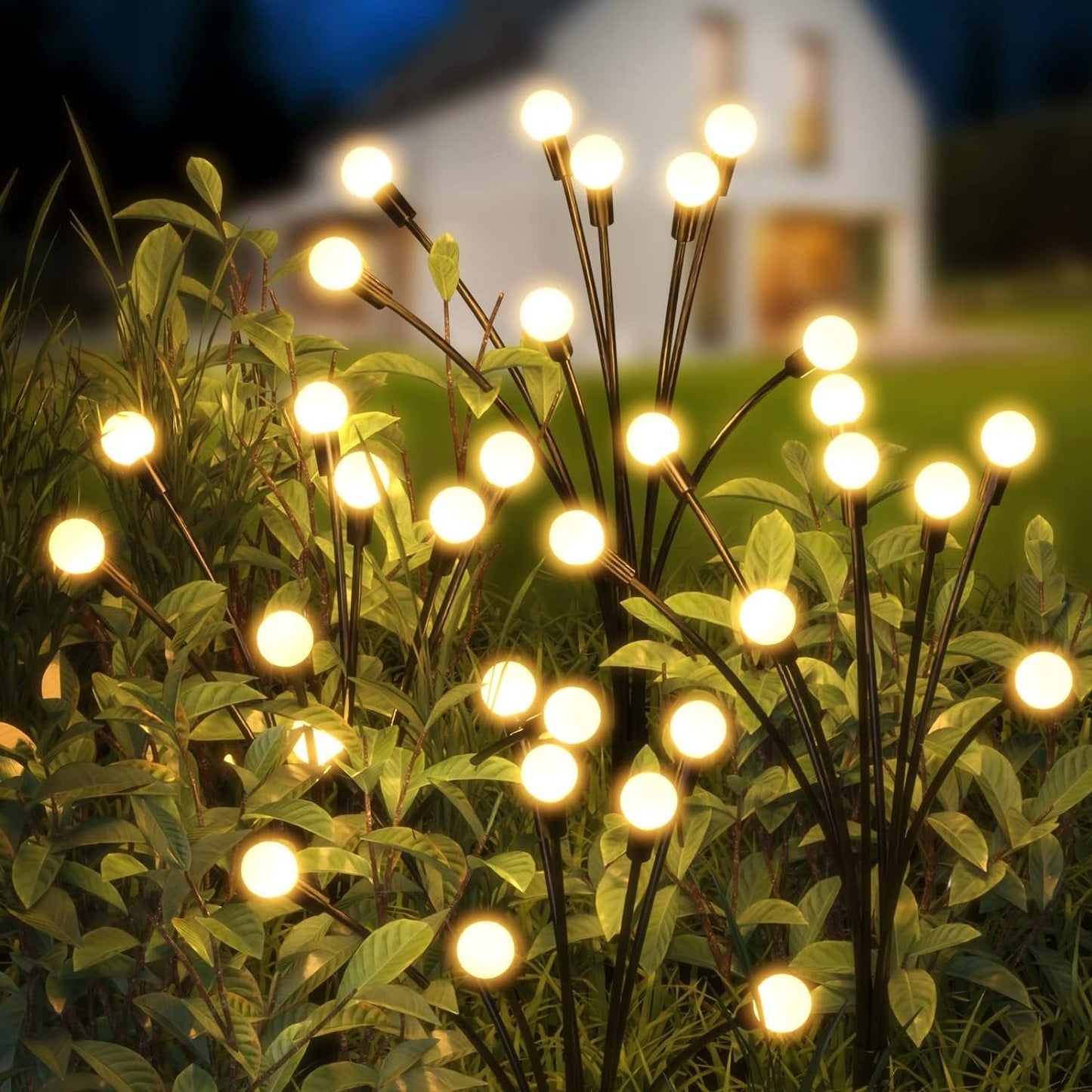 Solar Firefly Garden Lights  LED Flickering Firefly Glow Solar Pathway Lights for Yard, Patio & Landscape Decor