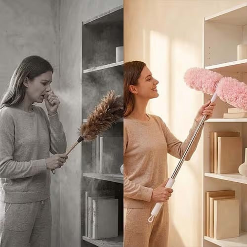 Double-Head Bendable & Extendable Microfiber Duster