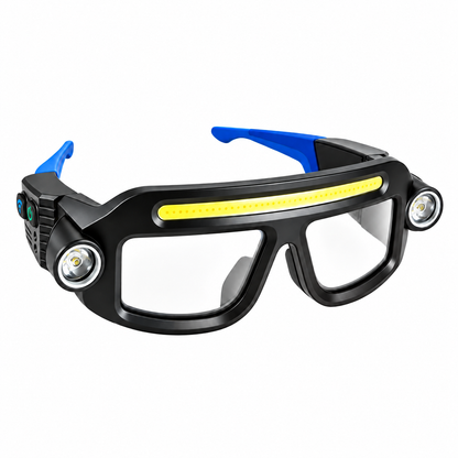 🔦👓 LED Headlamp Glasses – Rechargeable Hands-Free Motion Sensor Light for Outdoor & Everyday Use