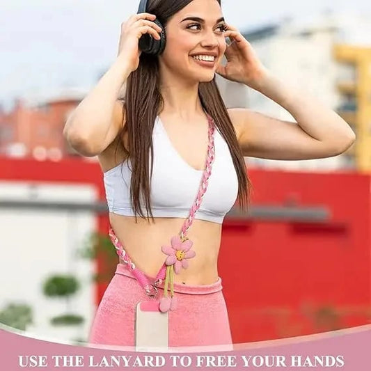 Cute Floral Phone Crossbody Lanyard – Hands-Free & Stylish