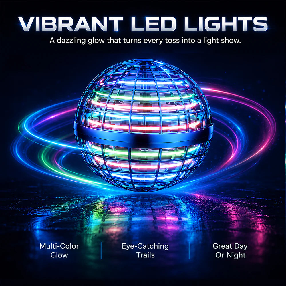 🔥LED Flying Orb – Toss, Hover, Return