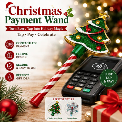 🎄 Christmas Tree Tap-to-Pay Wand ✨ – Make Every Holiday Checkout Magical 🎅