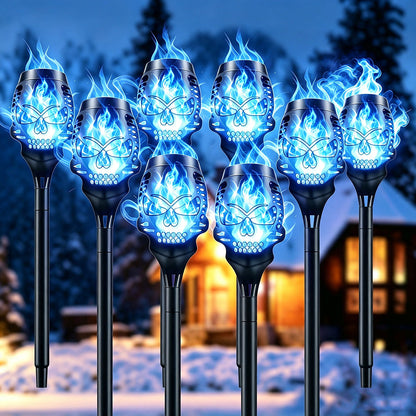 Halloween Solar Skull Flame Lights