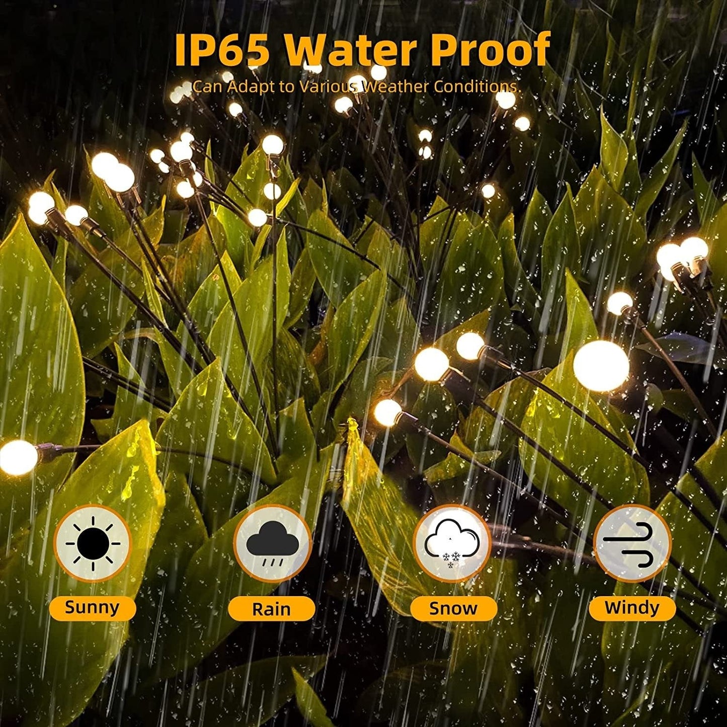 Solar Firefly Garden Lights  LED Flickering Firefly Glow Solar Pathway Lights for Yard, Patio & Landscape Decor