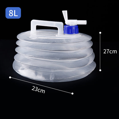Space-Saving Foldable Water Vessel with Dispensing Spigot