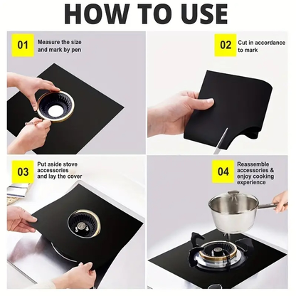 Reusable Non-Stick Gas Stove Burner Covers – Heat-Resistant & Washable