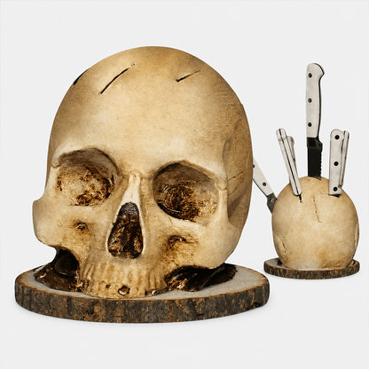 Creative Skull Resin Knife Holder