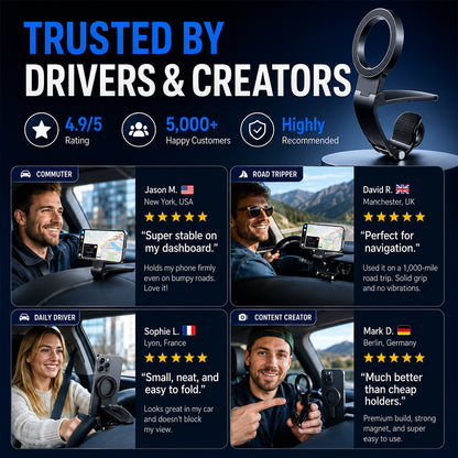 360° Adjustable Magnetic Folding Car Phone Mount