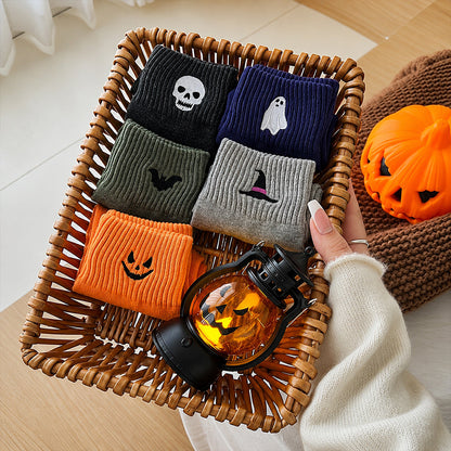 Halloween Embroidered Ankle Socks