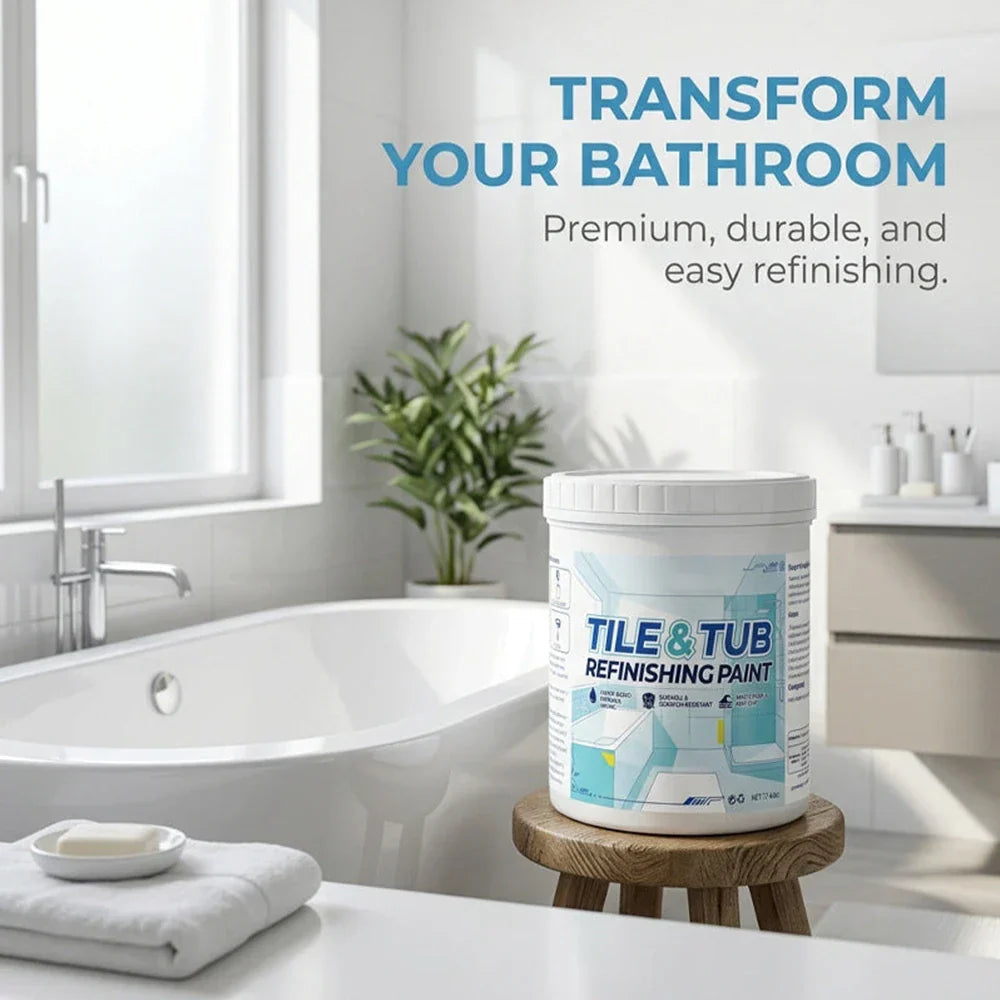 🥳Hot Sale Tile Tub Refinishing Paint Kit Covers Stains Cracks Easy DIY