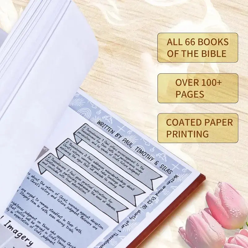 📖 66-Page Bible Study Journal – Guided Scripture, Notes & Reflection