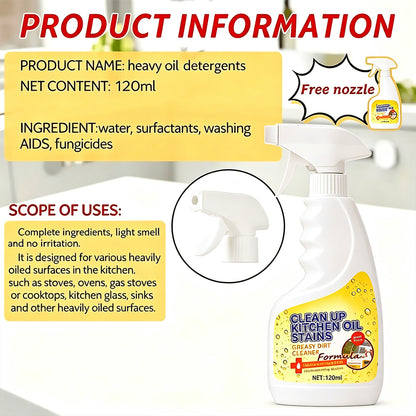 🔥 Heavy Duty Kitchen Degreaser Spray – Powerful Grease & Oil Remover