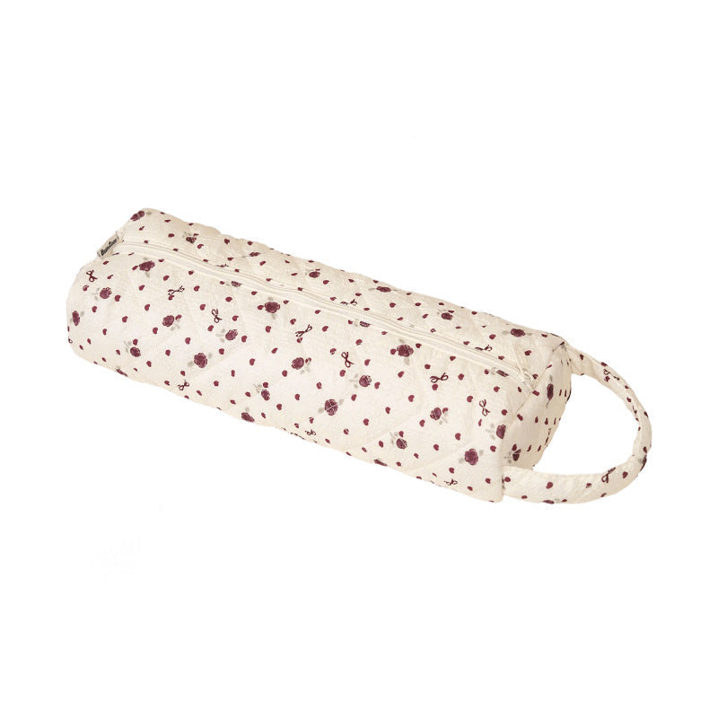 Quilted Multi-Purpose Bag, Portable Zipper Makeup Pouch with Handle 🧺