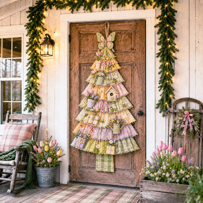🎄DIY Oversized Patchwork Christmas Tree Door Hanging Kit