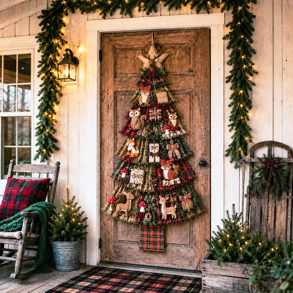 🎄DIY Oversized Patchwork Christmas Tree Door Hanging Kit