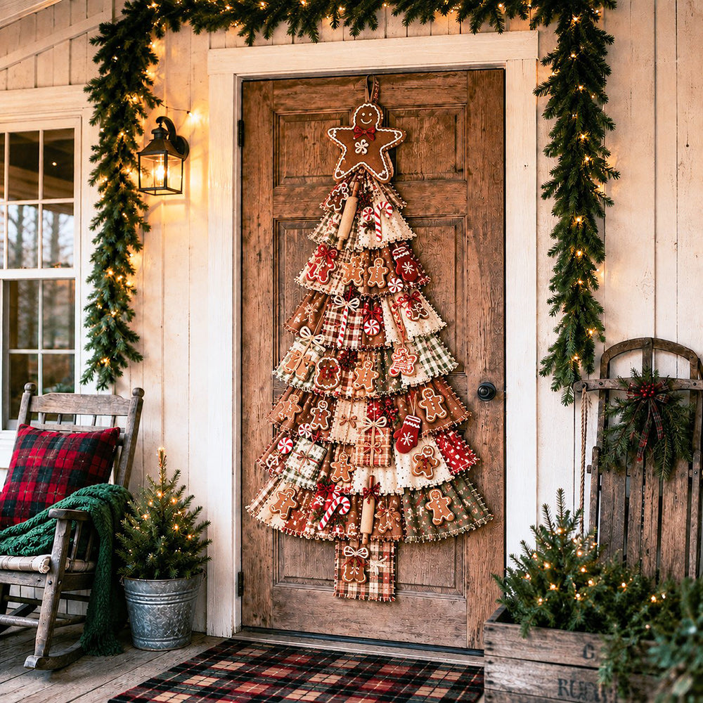 🎄DIY Oversized Patchwork Christmas Tree Door Hanging Kit