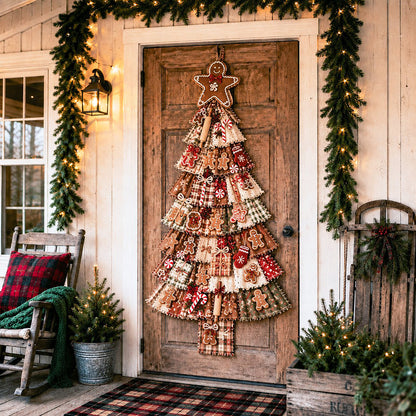 🎄DIY Oversized Patchwork Christmas Tree Door Hanging Kit