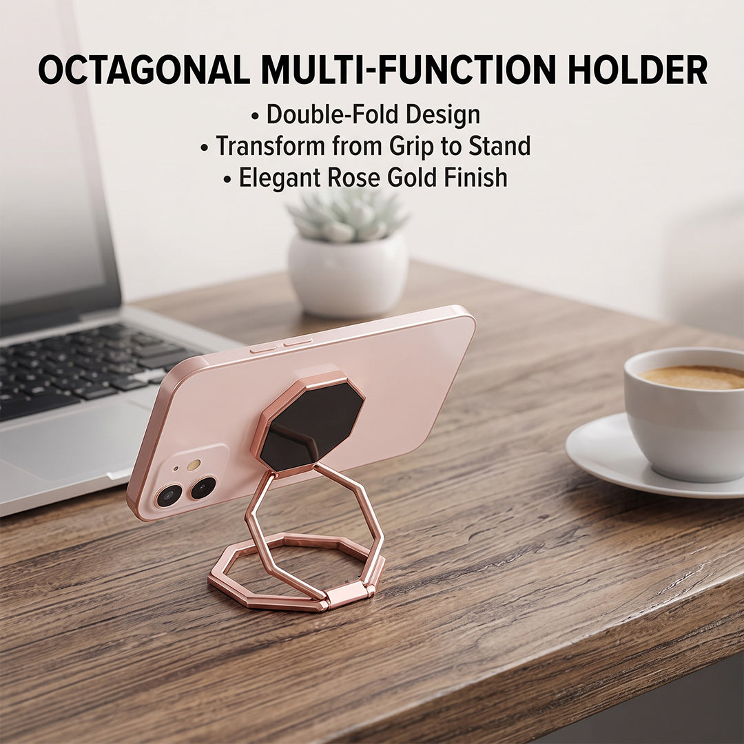 📱 360° Rotating Phone Ring Holder – Metal Finger Grip & Foldable Kickstand