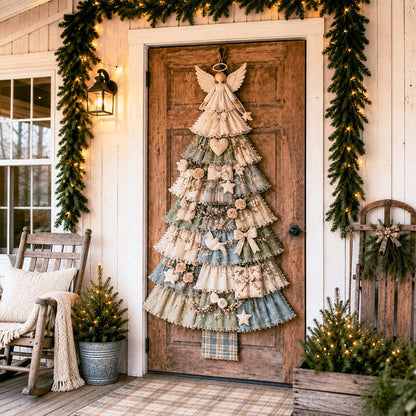 🎄DIY Oversized Patchwork Christmas Tree Door Hanging Kit