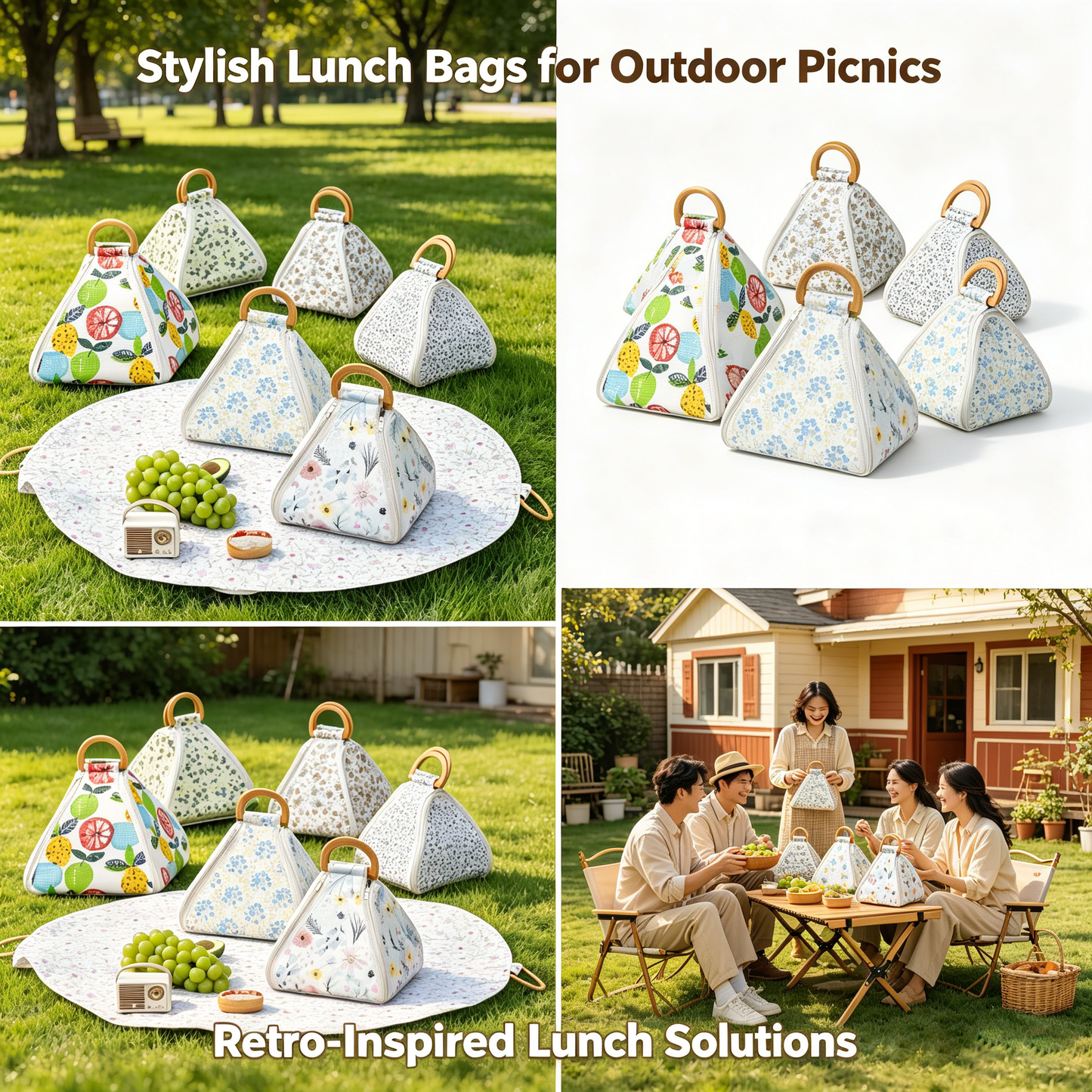 2-in-1 Cooler Bag + Removable Waterproof Picnic Mat